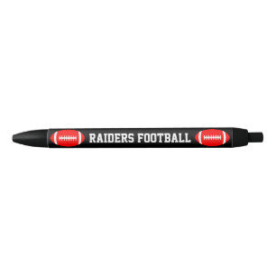 Red Football Custom Team Name or Text Coach's Pens