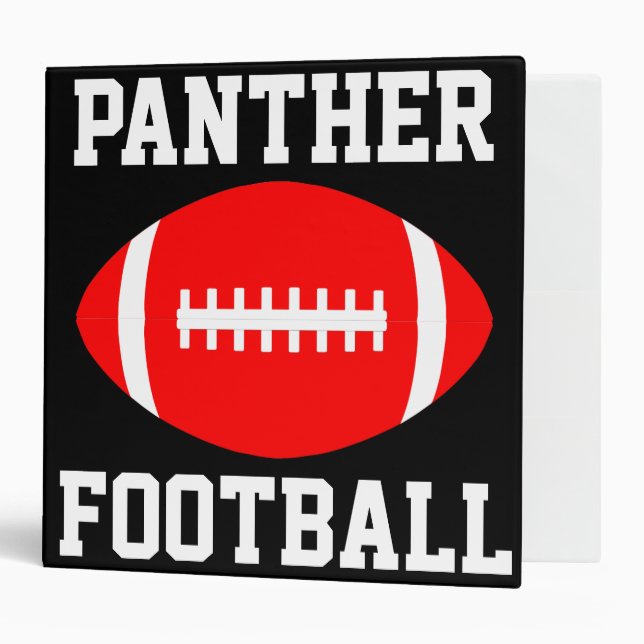Red Football Custom Team Nom Classeur Playbook (Devant/intérieur)