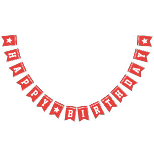 Red Football Jersey - Sports Theme Birthday Party Bunting Flags