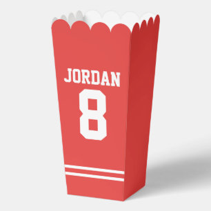Red Football Jersey - Sports Theme Birthday Party Favor Box
