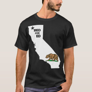 Red For Ed California Tee LA Teacher Protest