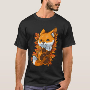 Red Forest Fox Byby Fall Hello Autumn Fun T-Shirt