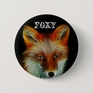 Red Fox 2 Inch Round Button