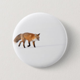 Red Fox 2 Inch Round Button