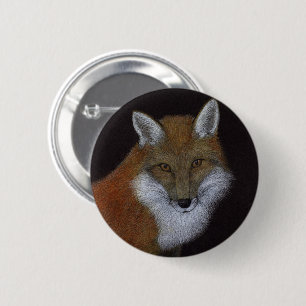 Red Fox 2 Inch Round Button