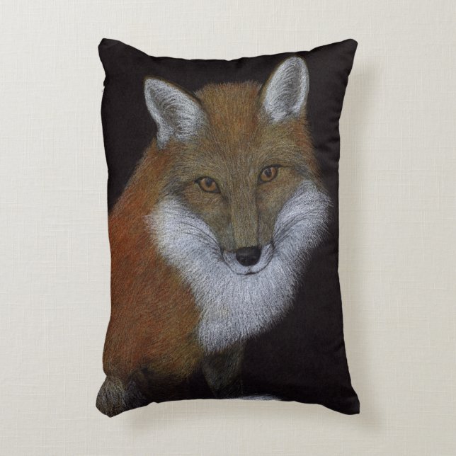 Red Fox Accent Pillow (Front(Vertical))