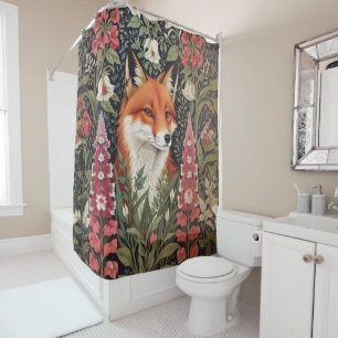 Red Fox And Foxgloves William Morris Inspired