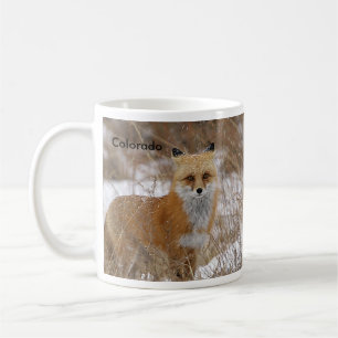 Red Fox and Tracks Coffee Mug