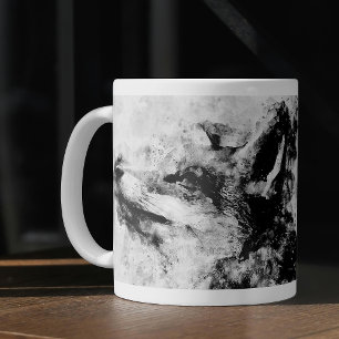 Red Fox Black and White Watercolor 01 Coffee Mug