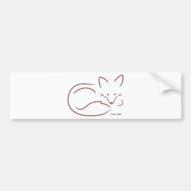 Red Fox Bumper Sticker (Front)