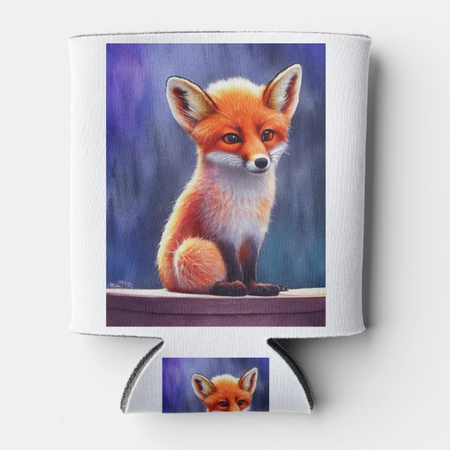 red fox can cooler (Front)