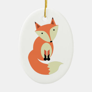 Red Fox Ceramic Ornament