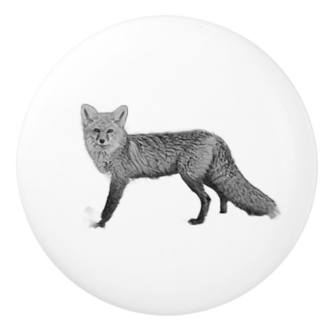 Red fox ceramic pull II (Front)