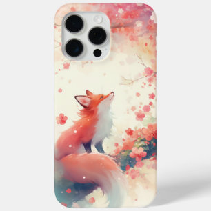 Red Fox Cherry Blossom Tree iPhone 15 Pro Max Case