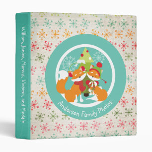 Red Fox Christmas Holiday Custom Binder