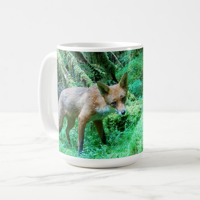 Red Fox Cub Cute Baby Woodland Wildlife Forest Art Coffee Mug (Front Left)