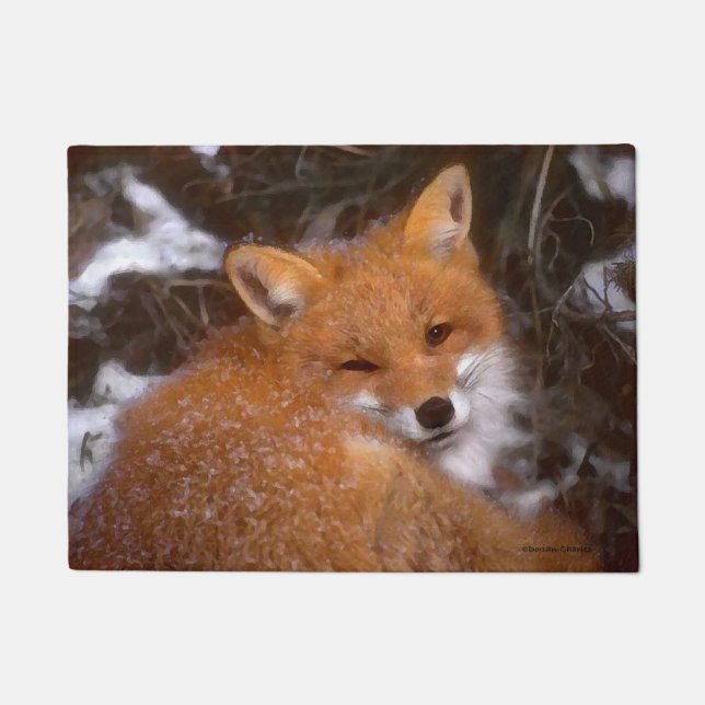 "Red Fox" Doormat (Front)