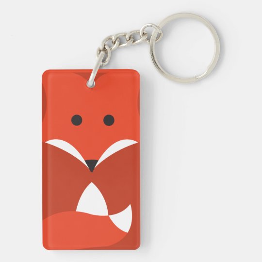 Red Fox Double-Sided Keychain