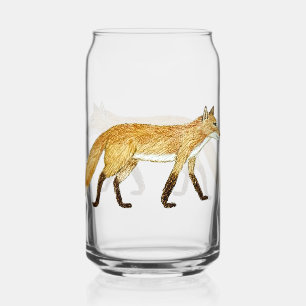 Red Fox Drinking Glass