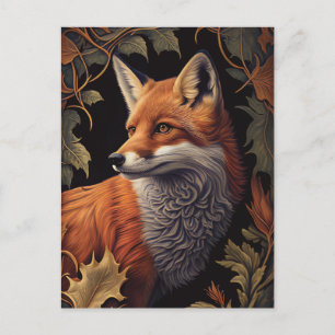 Red Fox Elegant Wildlife Animal Portrait Postcard