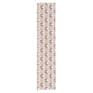 Red Fox Folk Art Table Runner Autumn at the Manor