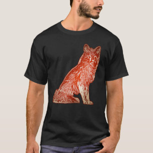Red fox forest animal wild predator with fox 5 T-Shirt
