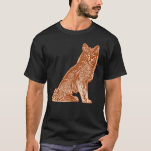 Red fox forest animal wild predator with fox 6 T-Shirt
