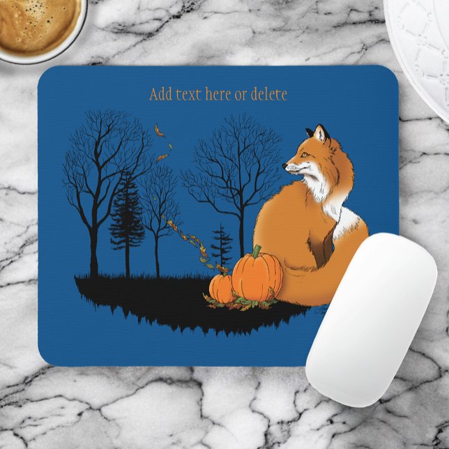 Red Fox Forest Pumpkins Mouse Pad (Creator Uploaded)