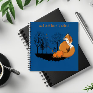 Red Fox Forest Pumpkins Notebook