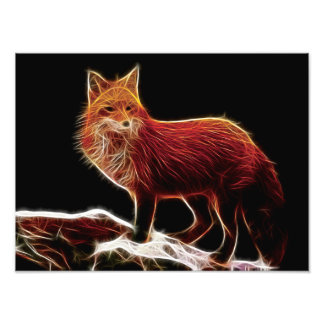 Red Fox Fractal Photo Print