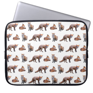 Red Fox Frenzy Laptop Sleeve