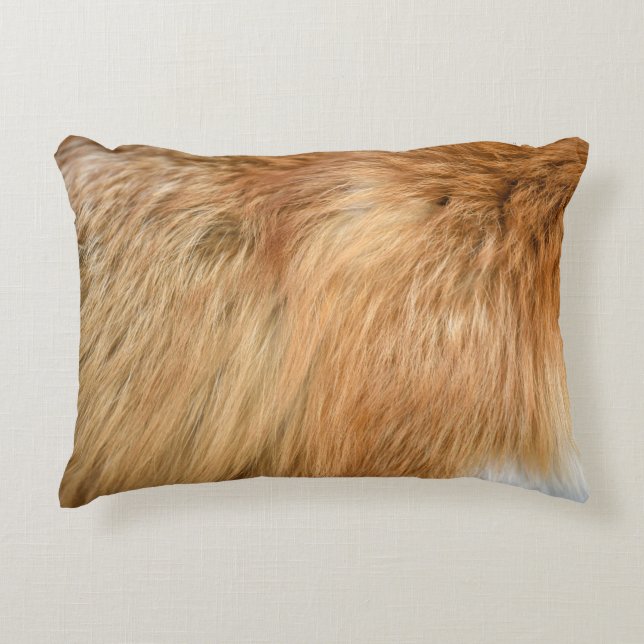 Red Fox Fur Pattern Tile Accent Pillow (Front)