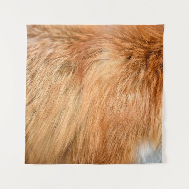 Red fox fur texture tapestry (Front)