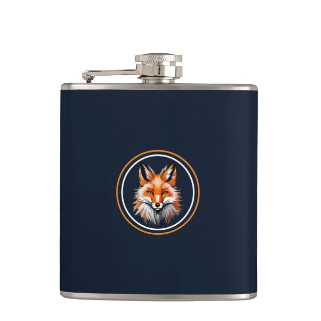 Red Fox Hip Flask (Front)