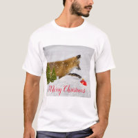 Red Fox Hunting Christmas Ornament in Snow