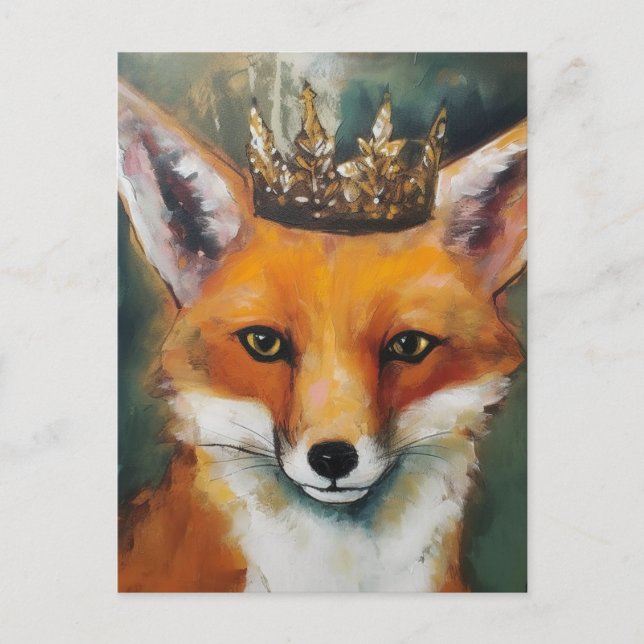 Red Fox in a Crown Postcard (Front)