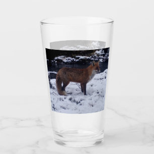 Red Fox in Snow Glass