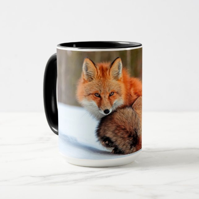 Red Fox In Snow | Yukon Mug (Front Left)