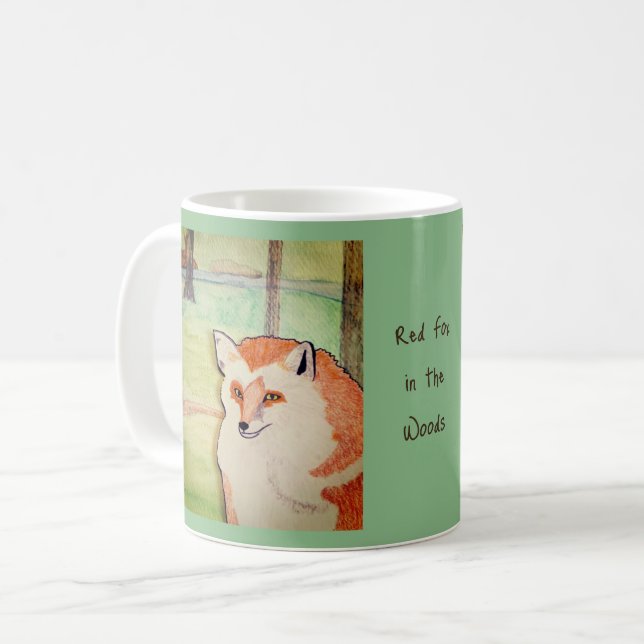 Red Fox in the Woods Coffee Mug (Front Left)