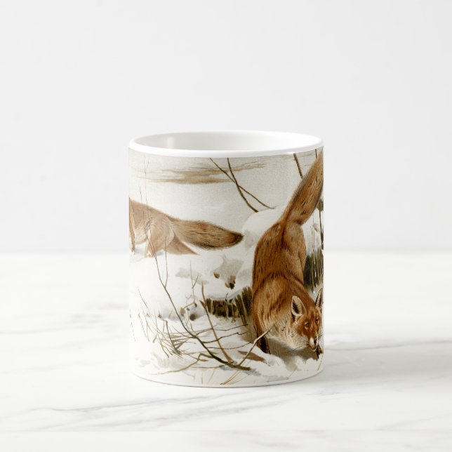 Red Fox in Winter Coffee Mug (Center)