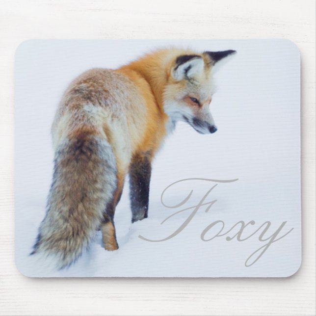 Red Fox in Winter Mouse Pad (Front)