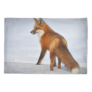 Red Fox in Winter Snow Pillowcase