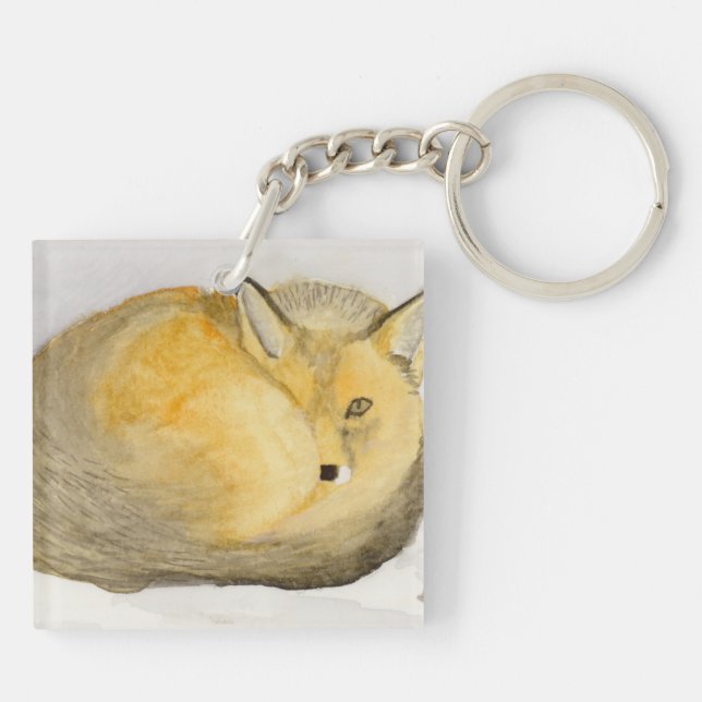 Red Fox Keychain (Back)