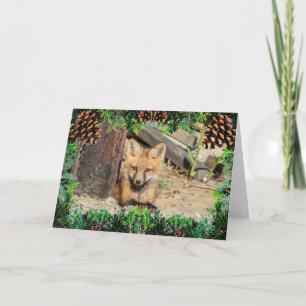 Red Fox Kit Christmas Card