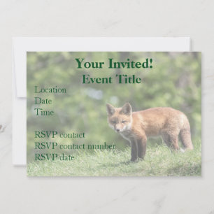 Red Fox Kit Invitation