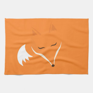Red fox kitchen towel