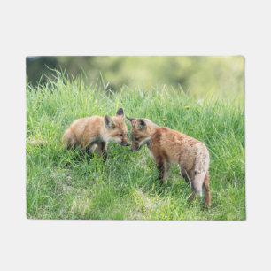 Red Fox Kits Doormat