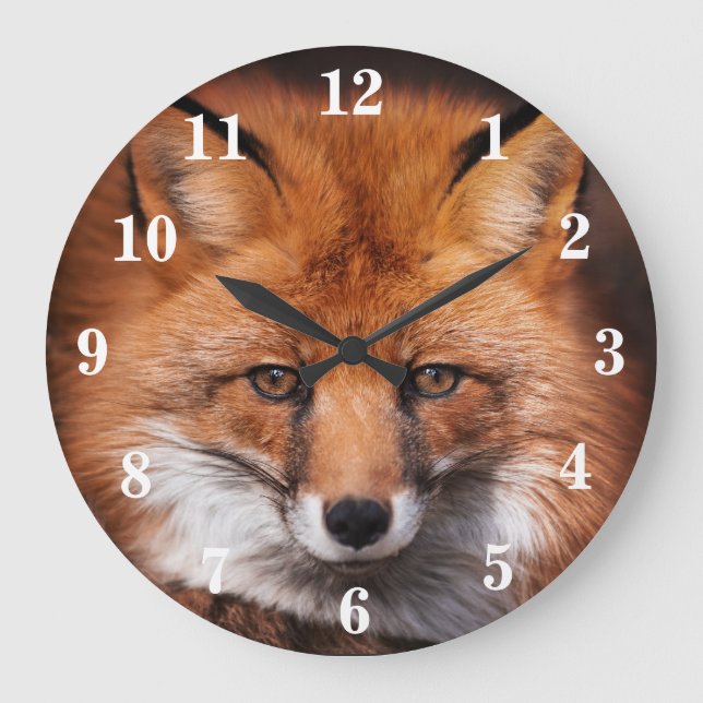 Red Fox Large Clock (Front)