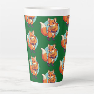 Red fox latte mug