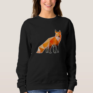 Red Fox Low Polygon Animal Sweatshirt